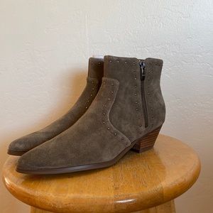 Marc Fisher Taupe Suede Booties